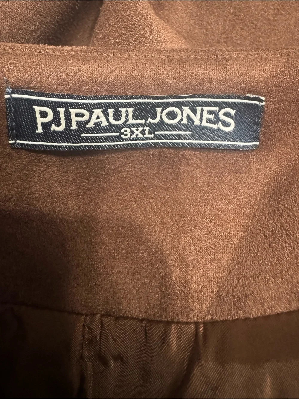 P.J. Paul Jones Men's Brown Suede Button-Front Vest